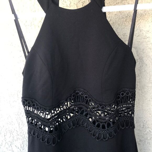 Sequin Hearts Black Floor length Dress Sz 5 - Picture 6 of 13